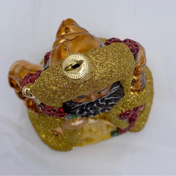 Santa Claus African American Glass Santa Christmas Ornament - Picture 6 of 11